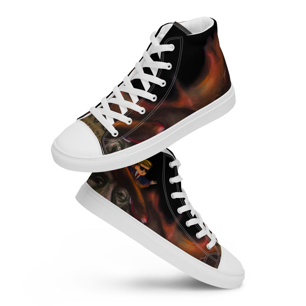 Men’s high top canvas shoes