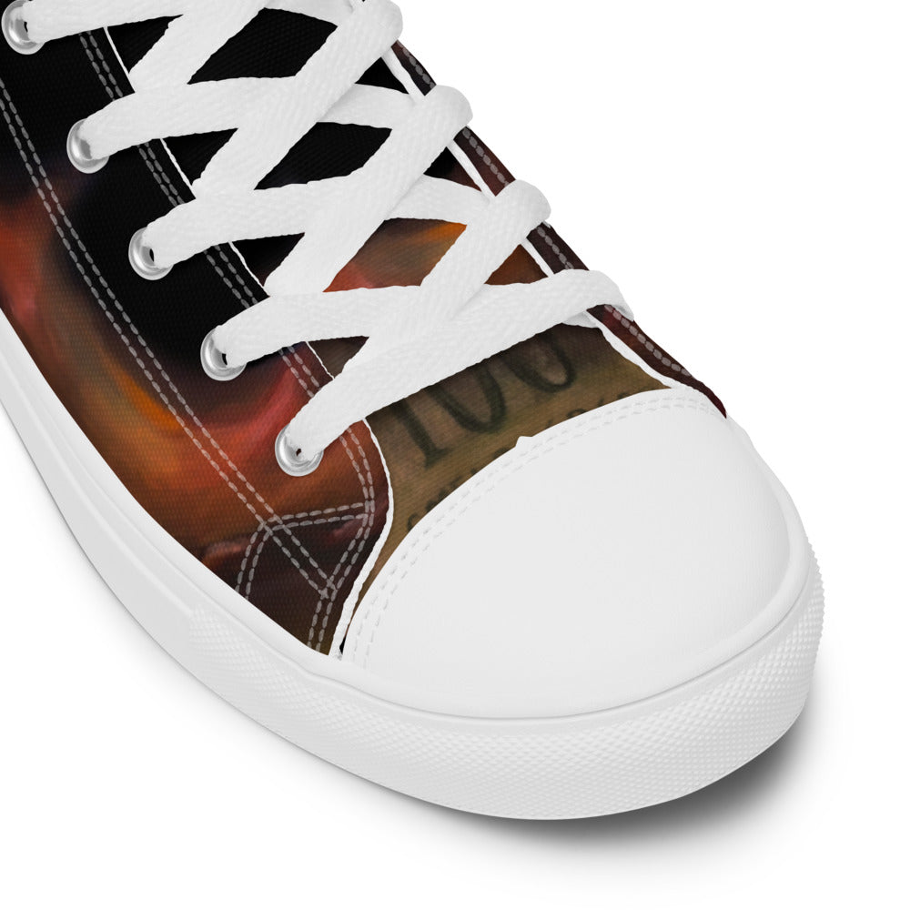 Men’s high top canvas shoes