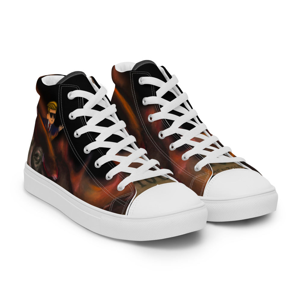 Men’s high top canvas shoes