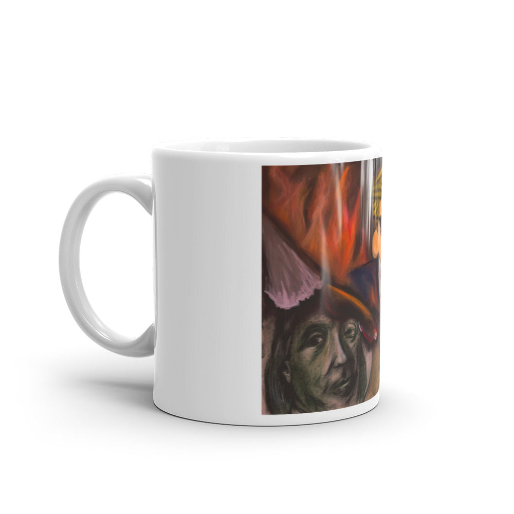 White glossy mug