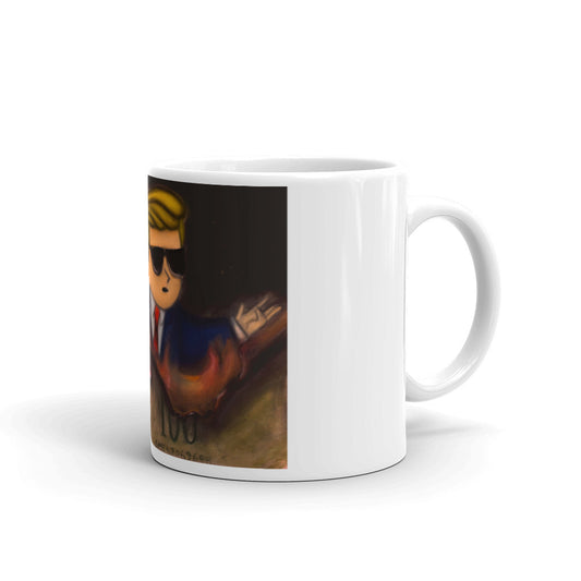 White glossy mug