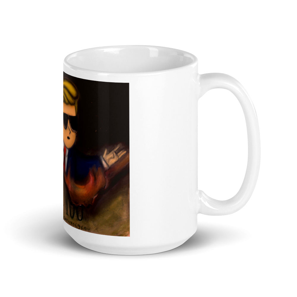 White glossy mug